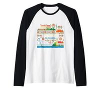 Bratislava, Eslovaquia, Recuerdo de Viaje, Regalo de Ciudad Camiseta Manga Raglan
