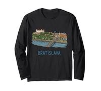 Bratislava Eslovaquia Viaje Souvenir City Monumento Regalo Manga Larga