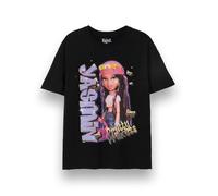 Bratz Camiseta Yasmin para Mujer | Camiseta gráfica de Manga Corta Y2K Bling en Negro | Pretty Princess Classic Doll Chrome Ropa de Ajuste Relajado mercancía de Personaje de muñeca