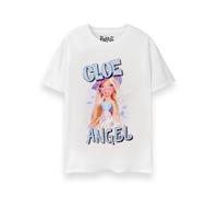 Bratz Cloe Camiseta Mujer | Camiseta gráfica de Manga Corta Y2K Bling en Blanco | Angel Classic Doll Chrome Ropa de Ajuste Relajado mercancía de Personaje de muñeca nostálgica