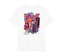 Bratz Girls en una Hoguera Rosa neón Camiseta, Hombre Tallas Grandes, Blanco, 5X Alto