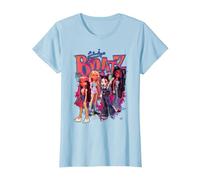 Bratz Girls en una Hoguera Rosa neón Camiseta, Mujer, Azul Bebé, XS