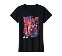 Bratz Girls en una Hoguera Rosa neón Camiseta, Mujer, Negro, XXL