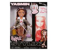 Bratz Stylin' Yasmin - Muñeca de Moda con Camiseta Personalizable Que Puedes Usar, Incluye Accesorios, Lindos Juguetes para Niñas