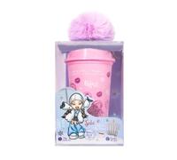 Bratz x Krash Kosmetics - Set Pinceles de Ojos Hot In The Snow - Vaso Transportable y Llavero Incluido - Pelo Sintético Vegano - Difuminar, precisión - Perfectos para Sombras de Ojos en Polvo y Crema