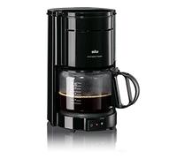 Braun 0X13211003 Cafetera de goteo independiente, 1000 W, 1.2 L, 10 cups, 20 dB, acero inoxidable, negro