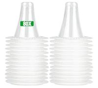 Braun 80 piezas de tapas protectoras para termómetro de oído, Compatibles con todos los modelos de termómetro de oído Braun, Incluye 80 tapas protectoras, Digital, de un solo uso, Higiénico