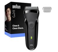 Braun Afeitadora Eléctrica Hombre Series 3, Máquina De Afeitar Barba En Seco Y Mojado, 2 Láminas, 30 Min De Autonomía, Carga Rápida, 300S, Gris