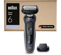Braun Afeitadora Eléctrica Hombre Series 6, Máquina De Afeitar En Seco Y En Mojado, 2 Modos De Afeitado, 60 Min De Uso, Carga Rápida, Recortadora De Precisión, Estuche De Viaje, 62-G1200SI, Gris