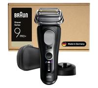 Braun Afeitadora Eléctrica Hombre Series 9 PRO+, Máquina De Afeitar Barba En Seco Y En Mojado Con Tecnología 5+1, Inalámbrica, 60 Min De Uso, Base De Carga, Estuche De Viaje, 9610SI, Negro