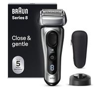 Braun Afeitadora eléctrica serie 8 para hombres, elementos de afeitado 4+1 y recortadora de pelo largo de precisión, soporte de carga, maquinilla de afeitar eléctrica húmeda y seca con tiempo de