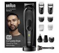 Braun All-In-One MGK7460 - Juego de cortapelos 12 en 1 para cuidado de la barba, cortapelos para hombre, resistente al agua, 100 minutos de tiempo de funcionamiento inalámbrico