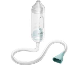 Braun Aspirador nasal manual 1, Eliminador de mucosidad, Alivio de la nariz obstruida, Potencia de succión manual,Apto para recién nacidos, bebés y niños pequeños, Apto para lavavajillas, BNA050