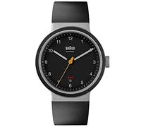 Braun Automatic 3-Hand 40mm Mens Watch with Date Analogue Watch, Rubber Strap, 40mm Stainless Steel Case with Black Dial, Model BN0278BKBKG.