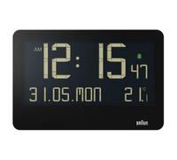 Braun bc 14 black quartz wall clock digital