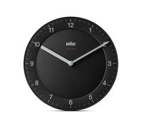 Braun Reloj de Pared clásico controlado por Radio Zona con Hora Central Europea (DCF/GMT+1) con Movimiento silencioso, fácil de Leer, diámetro de 20 cm en Negro, Modelo BC06B-DCF.