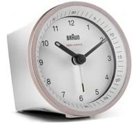 Braun BC07PW-DCF - Despertador inalámbrico en Color Blanco y Rosa con Alarma de Crescendo, función de repetición e iluminación