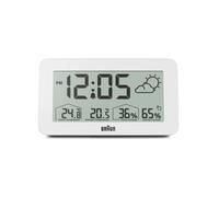 Braun Estación meteorológica digital BC13WP – Temp. y humedad int./ext., LCD, Blanco