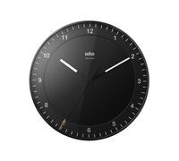 Braun Reloj de Pared clásico controlado por Radio Zona con Hora Central Europea (DCF) con Movimiento de Agujas silencioso, de fácil Lectura diámetro del 30 cm en Negro, Modelo BC17B-DCF.