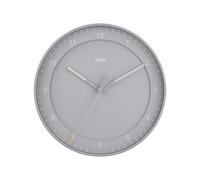 Braun Reloj de Pared analógico Grande Movimiento de Barrido silencioso, fácil de Leer, 30cm de diámetro en Gris, Modelo BC17G.