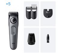 Recortadora Braun BeardTrimmer 3 BT3560 40 niveles 2 peines NiMH 50min Negro/Gris