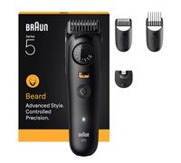 Braun - Cortador de barba serie 5, + 4 herramientas para crear su estilo, hoja ultrafina, 120 min de autonomía, 40 longitudes, impermeable, rueda de precisión y bloqueo, BT5520, negro