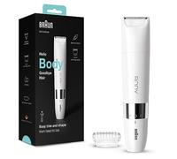 Braun Body Mini Afeitadora Corporal, BS1000, Blanco | Depiladora para Mujer y Hombre con Peine de Recorte, Depilación de Precisión para Ingles, Axilas, Pecho, Resistente al Agua