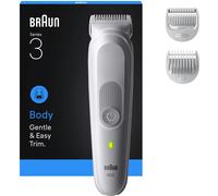 Braun Cortacésped Para El Cuerpo, Body Groomer Series 3, 3 Herramientas De Afeitado, Con Protección SkinGuard, Autonomía De 80 Min, Suave Para Zonas Sensibles, Afeitarse Y Cortar, Impermeable,