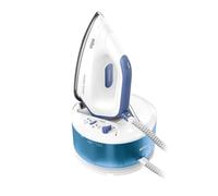 Braun CareStyle Compact Steam Generator, Plancha de Vapor con Suela FreeGlide 3D, Presión de 6 bar, Gran Depósito de Agua de 1,5 l, Función Eco, IS2143BL, Blanco Azul