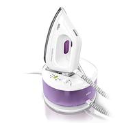 Braun CareStyle Compact IS2044 - Centro de Planchado, Suela 3D Eloxal Plus, Potencia 2200 W, Depósito 1.3 L, Vapor Constante 120 g/min, Presión 5 bar y Golpe de Vapor 350 g/min, Blanco/Púrpura