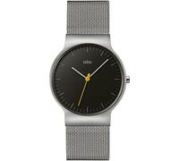 Braun Classic Gent Watch Reloj para Hombre Analógico de Cuarzo japonés con Brazalete de Acero Inoxidable BN0211BKSLMHG
