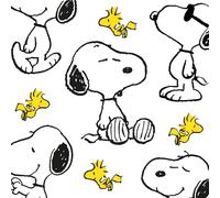 Braun & Company Snoopy Peanuts Servilletas de 33 x 33 cm, 3 capas, 20 unidades, elegantes servilletas de diseño con diseño Snoopy, perfectas para cumpleaños, fiestas y decoración de mesa