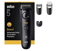 Braun - Cortador de barba serie 5, + 4 herramientas para crear su estilo, hoja ultrafina, 120 min de autonomía, 40 longitudes, impermeable, rueda de precisión y bloqueo, BT5520, negro