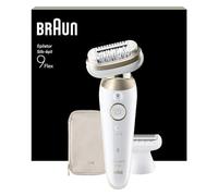 Braun Depiladora Eléctrica Mujer Silk·épil 9 Flex Con Cabezal Flexible, Depila, Rasura y Recorta, Uso En Seco Y Mojado, 2 Cabezales, Cepillo De Limpieza y Funda, Depilación Suave Duradera, 9-041 3D