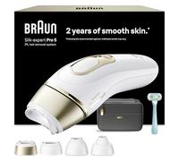 Braun Depiladora Luz Pulsada Silk·expert Pro 5, IPL, Depiladora Laser Con 4 Cabezales, Neceser y Maquinilla Venus, Depilación Láser En Casa Para Cara Y Cuerpo, Reducción Permanente Del Vello, PL5431