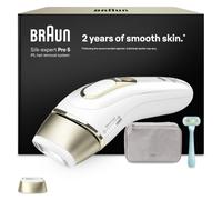 Braun Depiladora Luz Pulsada Silk·expert Pro 5, PL5110, Blanco/Oro | IPL, Depilación Láser en Casa, Reducción Permanente del Vello, Depiladora Laser con 1 Cabezal, Neceser Y Maquinilla Venus