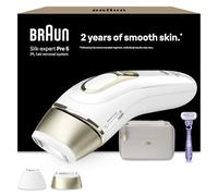 Braun Depiladora Luz Pulsada Silk·expert Pro 5, PL5157, Blanca/Dorada - Alternativa a Depiladora Laser, IPL, con Funda, Cabezal de Precisión Y Maquinilla Venus, Eliminación del Vello en Casa