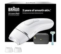 Braun Depiladora Luz Pulsada Silk·expert Pro 5, PL5234, Blanco/Plata | IPL, Depilación Láser en Casa, Reducción Permanente del Vello, Depiladora Laser con 2 Cabezales, Neceser Y Maquinilla Venus