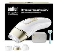 Braun Depiladora Luz Pulsada Silk·expert Pro 5, PL5311, Blanco/Oro | IPL, Depilación Láser en Casa, Reducción Permanente del Vello, Depiladora Laser con 3 Cabezales, Neceser Y Maquinilla Venus