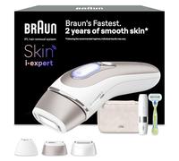 Braun Depiladora Luz Pulsada Skin i·expert Smart IPL, PL7249, Blanco/Bronce | Alternativa a Depiladora Laser, Eliminación del Vello en Casa, Funda, 3 Cabezales, Maquinilla Venus Y Miniafeitadora Facial