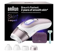 Braun Depiladora Luz Pulsada Smart IPL Skin i·expert, Depilación Láser En Casa Para Cara Y Cuerpo, Reducción Permanente Del Vello, Depiladora Laser Con 4 Cabezales, Neceser y Maquinilla Venus, PL7431