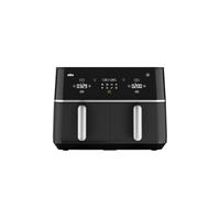 Braun Freidora de aire caliente TwinCook 5 TD5030IBK con 10 litros de capacidad, 80-200 grados, revestimiento cerámico sin PFAS, tecnología RealAir, 8 programas, control táctil, apto para lavavajillas