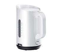 Braun Hogar Breakfast1 Hervidor de Agua con Base Giratoria de 360°, Capacidad de 1,7L, WK1100WH, Potencia 1000W, Blanco