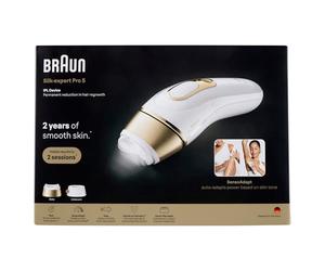 Braun IPL seda inteligente·expert Pro 5, depilación láser para el hogar, depilación duradera, con bolsita, 2 boquillas, PL5210