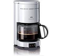 Braun KF 47/1 - Cafetera de goteo, 1000 W, 1.2 L, 20 dB, acero inoxidable, blanco