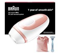 Braun Luz Pulsada Silk-Expert Mini Depiladora IPL, Alternativa a Depiladora Laser, Reducción Del Vello En Casa, Con Funda De Viaje, Tamaño Compacto, Fácil, Segura Y Eficiente, Blanca/Rosa, PL1014