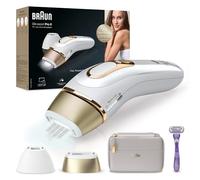 Braun Luz Pulsada Silk-expert Pro 5 Alternativa a Depiladora Laser, Depiladora IPL Mujer/Hombre Con Funda, Cabezal De Precisión y Maquinilla de Afeitar Venus, PL 5157, Blanca/Dorada