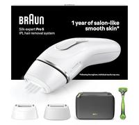 Braun Luz Pulsada Silk-expert Pro 5 PL5145 IPL, Eliminación Del Vello En Casa, Funda, Maquinilla De Afeitar Gillette, 2 Cabezales