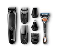 Braun MGK3060 Corta Barbas Hombre 8En1 Recortadora Barba y Cortapelos para Nariz y Orejas, Pequeños Detalles, Cuchillas de Larga Duración, Maquinilla Gillette Fusion5 ProGlide con Tecnología FlexBall