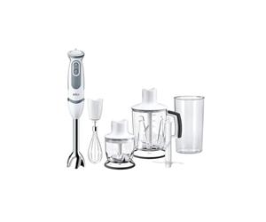 Braun Minipimer 5245 Batidora de Mano, 1000 W, 21 Velocidades, Función Turbo, Anti-Salpicaduras, Powerbell Plus, Vaso Medidor, Varillas, Minipicadora, Batidora de Vaso, Cuchilla Picar Hielo, Blanco